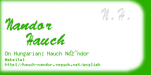 nandor hauch business card